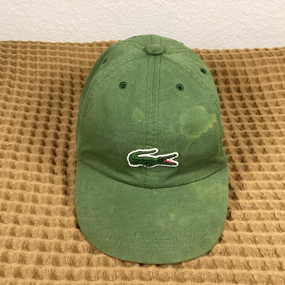 Lacoste Sport KIDS Toddler Hat Size S Crocodile Green Dad Hat Strapback